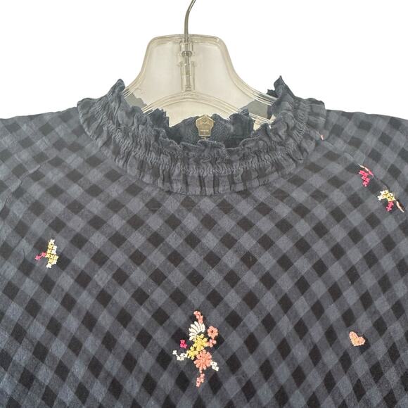 Odd Molly Dress Embroidered floral flare sleeves lace witchy whimsigoth Small XS - Picture 8 of 16